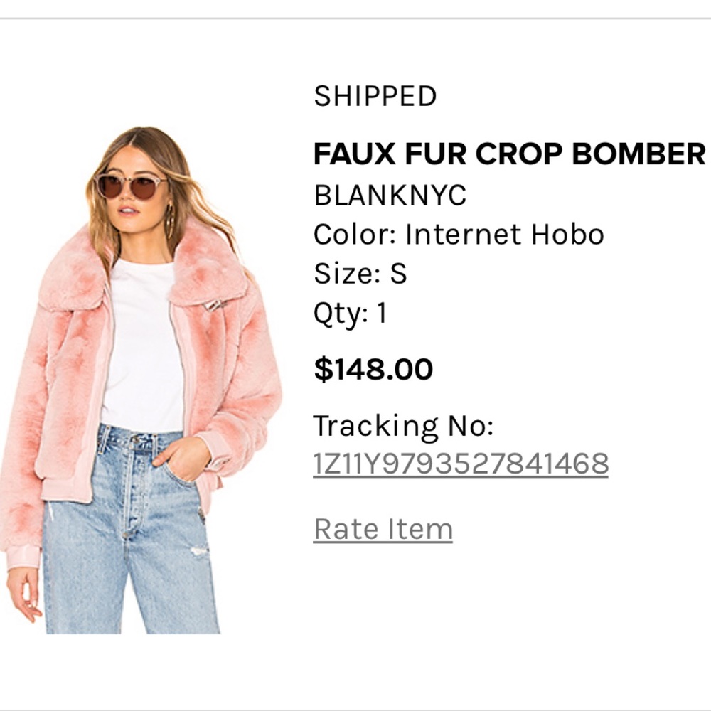 Insanely soft light pink faux fur bomber
